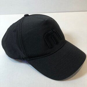 Travis Mathew Adjustable Snapback Black Logo Golf Hat - One Size